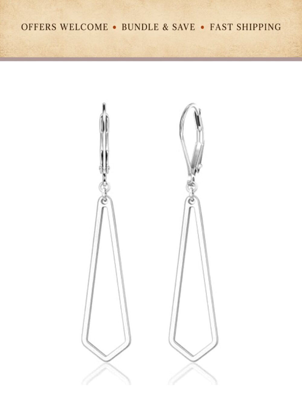 Geometric Bar Dangle Drop Earrings for Women